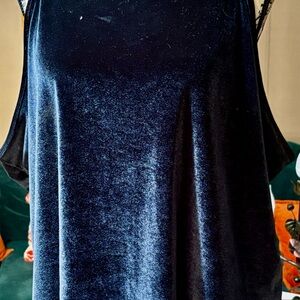 Elegant Velvet Black Women's Top